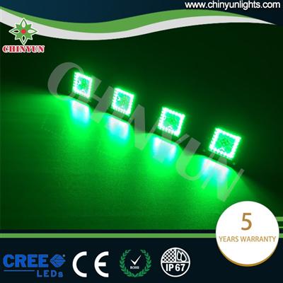 Color changing 3" pod cube green angel eyes truck led work light