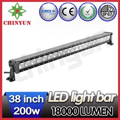 Hot Series 200w Single Row off road led light bars,waterproof/shockproof/anticaustic led light bar,red/amber cover led lightbar