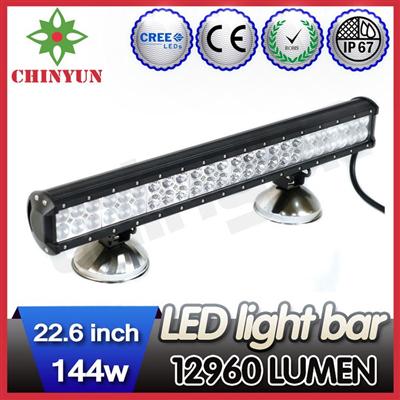 22.6inch 144w off road lighting led tailgate light bar with reverse for truck