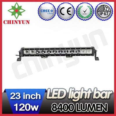 2015 120W 23" single row off road led bar, jeep wrangler work light bar, led bar lighting offroad lights