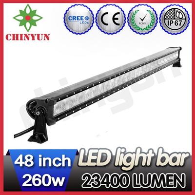 48inch 260w IP67 flood/spot/combo beam led light bar 10w cree 4x4,offroad,truck led light bar