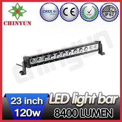 High lumens 120w 23inch led offroad light bar, DC 9-32V 6000K flood/spot/combo 120w jgl led off road light bar