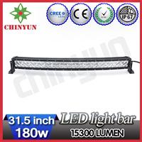 Curved 180w truck led light bar 31.5" 60pcs*3w led 4x4 light bar 3D reflector fixed mount bracket