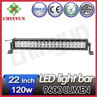 HOT 120W led offroad light bar,spot flood combo car led roof light bar,multi color light cover for led light