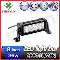 8inch 36w led spot/flood light bar sxs hot 4x4 led light bar for offroad,truck,cars marine led light bar