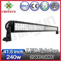 Best selling off road led light bars 240w flood/spot/combo beam green/blue light cover led light bar