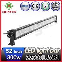 High lumen output led work lights bar 12V 24V 300w led light bar for offroad,trucks,cars,4x4 fixed mounts bracket led light bar