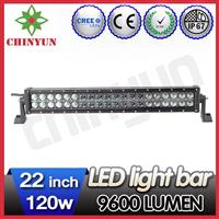 22inch 120w high power led offroad light bar spot/flood jeep light bar 6000K amber cover led light bar