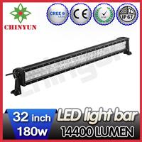 Hot Series 32inch 180w led light bar for 4x4, cree led car light bar, offroad led working bar lights