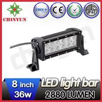 ChinYun Hot 36w truck led light bar, 4x4 led bar light 8inch, 36w IP67 offroad led light bars