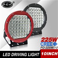 IP68 waterproof 20000lms 5w cre e led 10inch round 225watt led driving light for jeep wrangler
