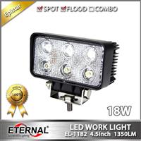 4.5in 18W rectangle ATV UTV powersports roof led work light truck trailer vehicles back up led light