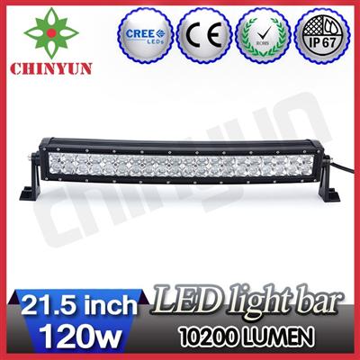 20 inch 120w truck led light bar, sxs hot 4x4 led light bar, dual row curved led light bar for snowmobile