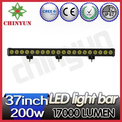 Super bright! 200w truck led light bar,37inch single row led light bars off road,Spot/Flood light bar with wiring wholesale