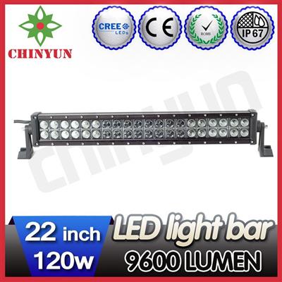 22inch 120w high power led offroad light bar spot/flood jeep light bar 6000K amber cover led light bar