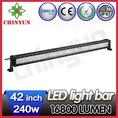 Hot sale waterproof cheap led light bars for trucks,offroad 4x4 led bar light, 240w black/red/blue/amber cover led light bar