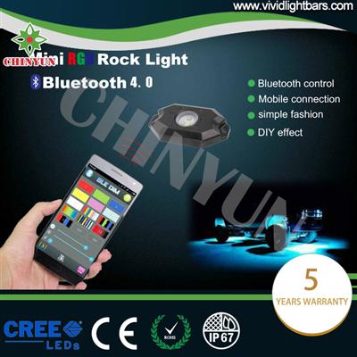 RGB Led Rock Light Kit app control 9w 2'' led rock light