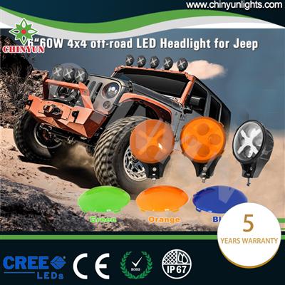 Jeep offroad parts 6 inch round jeep wrangler led headlights