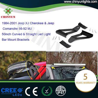 50 inch straight cree led light bar roof mounts bracket for trucks