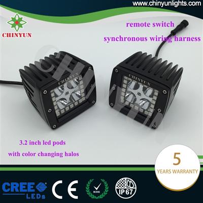 New 3 inch led color changing halo headlights