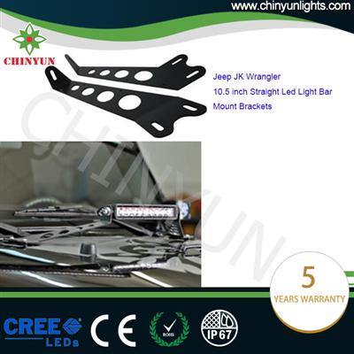 JK off road led lights bar hood mount brackets