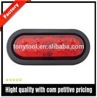 DC12-24V Red Oval Sealed LED Turn Signal and Parking Light Kit with Light, Grommet and Plug for Truck,Trailer