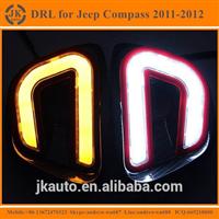 Hot Sale Carbon Fibre LED Daytime Running Light for Jeep Compass Light Guide LED DRL for Jeep Compass 2013 2014