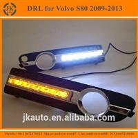 New Arrival With Yellow Trun Signal LED DRL Light Super Quality Daytime Running Light LED for Volvo S80 2009-2013