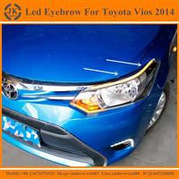 High Quality New Arrival LED DRL Strip for Toyota Vios LED Eyebrow for Toyota Vios Daytime Running light 2014