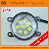 High Power Angel Eyes LED Fog Light for Toyota vios Factory Direct LED Fog Lamp for Toyota vios