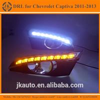 High Power With Yellow Trun Signal LED DRL Fog Light for Captiva Excellent Quality LED Daylight for Chevrolet Captiva 2011~13'