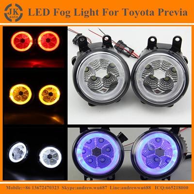 High Quality Angel Eyes LED Fog Light for Toyota Previa Factory Direct LED Fog Lamp for Toyota Previa 2008-2010