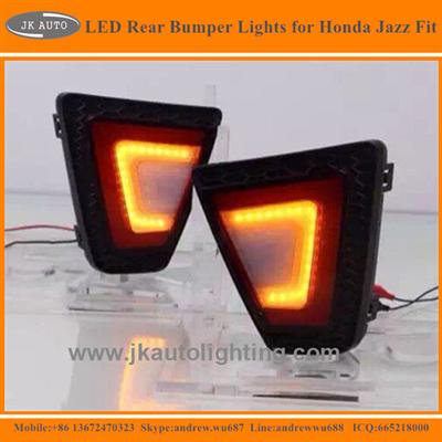 New Arrival Multifunctional LED Rear Bumper Lights for Honda Jazz Fit Super Quality LED Tail Lights for Honda Jazz Fit 2014 2015