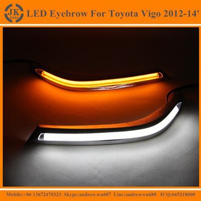 High Quality New Arrival LED DRL Strip for Toyota Vigo LED Eyebrow for Toyota Vigo Daytime Running light 2012-2014