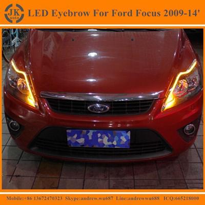 High Quality New Arrival LED DRL Strip for Ford Focus LED Eyebrow for Ford Focus Daytime Running light 2009-2013