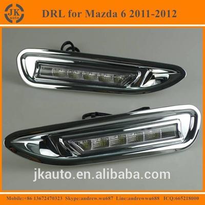 Ultra-Bright Special LED DRL Daytime Running Light for Mazda 6 2011-2012 With ABS Chrome Trim