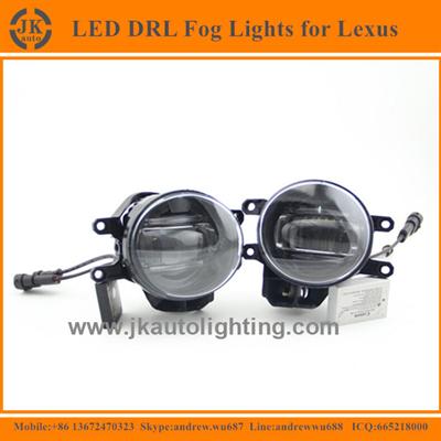 Excellent Quality 2 in 1 LED Fog Lights for Lexus Hot Selling Super Bright LED DRL Fog Light for Lexus with Lens