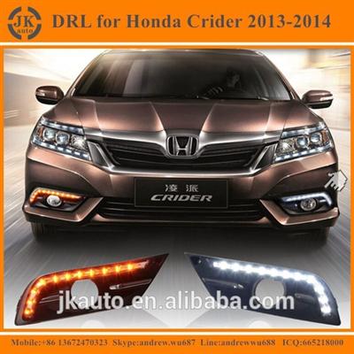 With Yellow Turn Signal High Power LED DRL Super Quality Daytime Running Light for Honda Crider 2013-2014