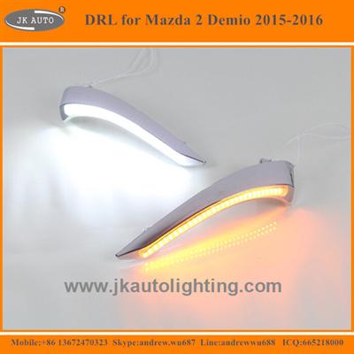 Hot Sale Turn Signal LED DRL Fog Lights for Mazda 2 Demio Electrofacing LED Daytime Running Light for Mazda 2 Demio 2015 2016