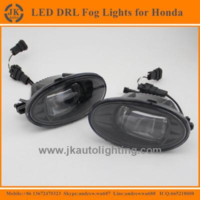Excellent Quality 2 in 1 LED Fog Lights for Honda Hot Selling Super Bright LED DRL Fog Light for Honda with Lens