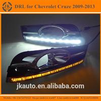 With Yellow Turn Signal High Power LED DRL Super Quality Daytime Running Light for Chevrolet Cruze 2009-2013