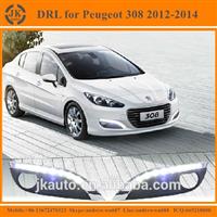 10 LED High Power With Yellow Trun Signal Super Quality Daytime Running Light LED for Peugeot308 2012~14'