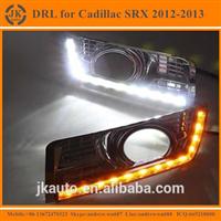 New Arrival With Yellow Trun Signal LED DRL Light Super Quality Daytime Running Light LED for Cadillac SRX