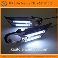 Light Guide High Bright LED Fog Light for Nissan Tiida Super Quality LED Daytime Running Lights for Nissan Tiida 2011-2013