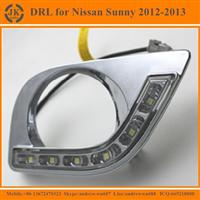 Best Selling LED DRL for Nissan Sunny with Hole for Foglamp Good Price LED DRL Foglight for Nissan Sunny 2012 2013