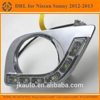 Best Selling LED DRL Fog Light for Nissan Sunny Excellent Quality LED Daylight for Nissan Sunny 2012-2013