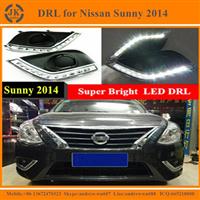 Factory Wholesale LED Daytime Running Light for Nissan Sunny Super Quality Waterproof LED Daylight for Nissan Sunny 2014