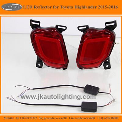 High Quality LED Rear Bumper Refelctor Light for Toyota Highlander Multifunction LED Rear Bumper Reflector for Toyota Highlander