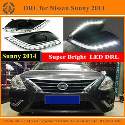 Factory Wholesale LED Daytime Running Light for Nissan Sunny Super Quality Waterproof LED Daylight for Nissan Sunny 2014