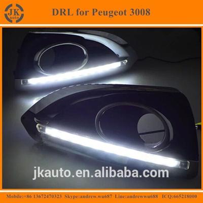 Wholesale LED DRL Light for Peugeot 3008 Super Quality Daytime Running Lights LED for Peugeot 3008